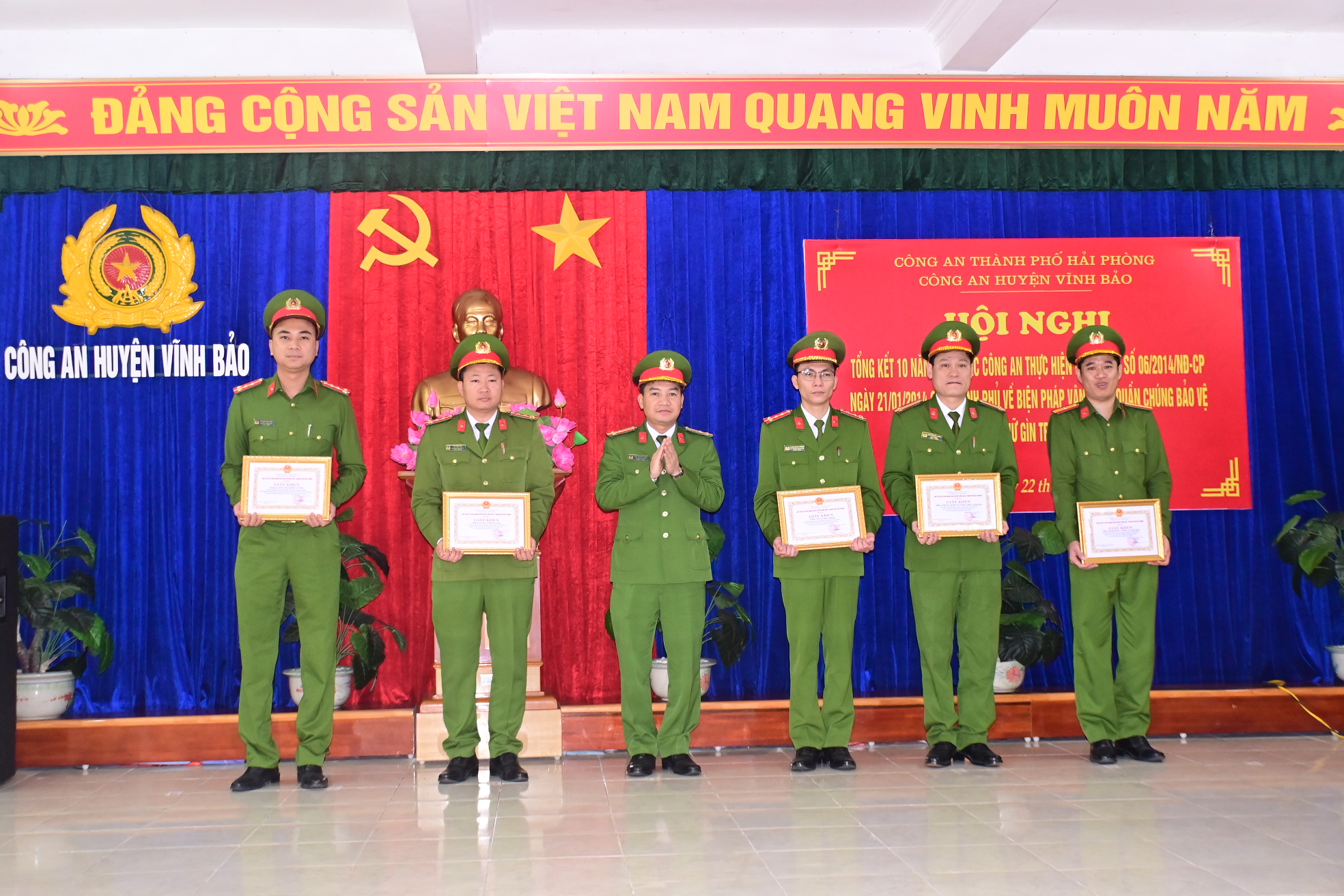 Công an huyện Vĩnh Bảo: Tổng kết 10 năm công tác Công an thực hiện Nghị định 06 của Chính phủ về 